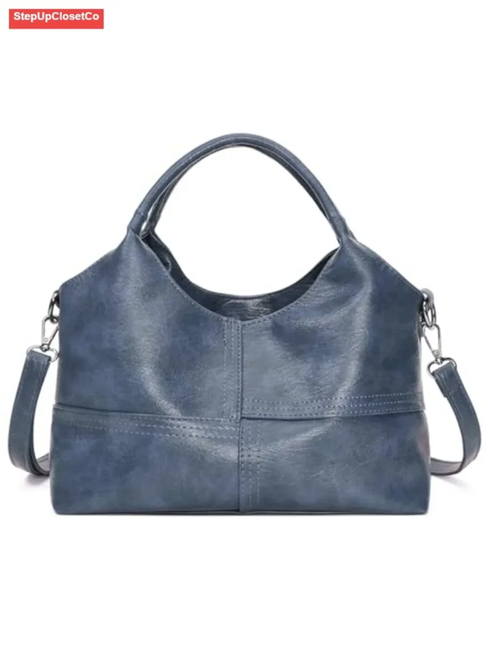 Women's Soft Faux Leather Hobo Handbag Crossbody Satchel Tote with Top Handle